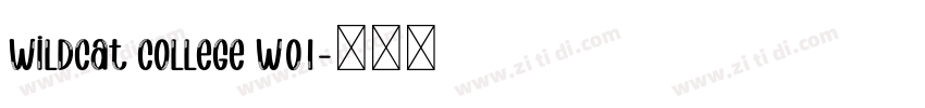 Wildcat College W01字体转换